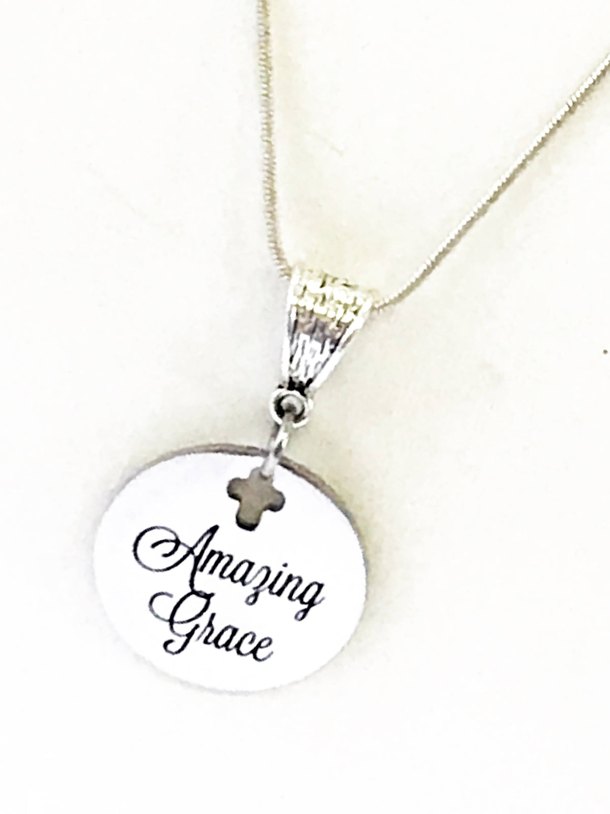 Amazing Grace Cross Necklace
