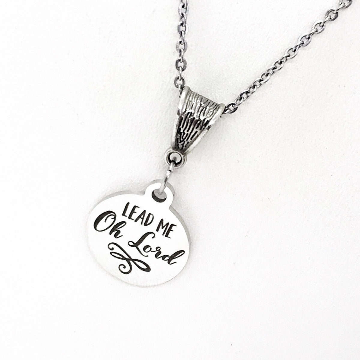 Lead Me, O Lord Stainless Steel Necklace & Pendant