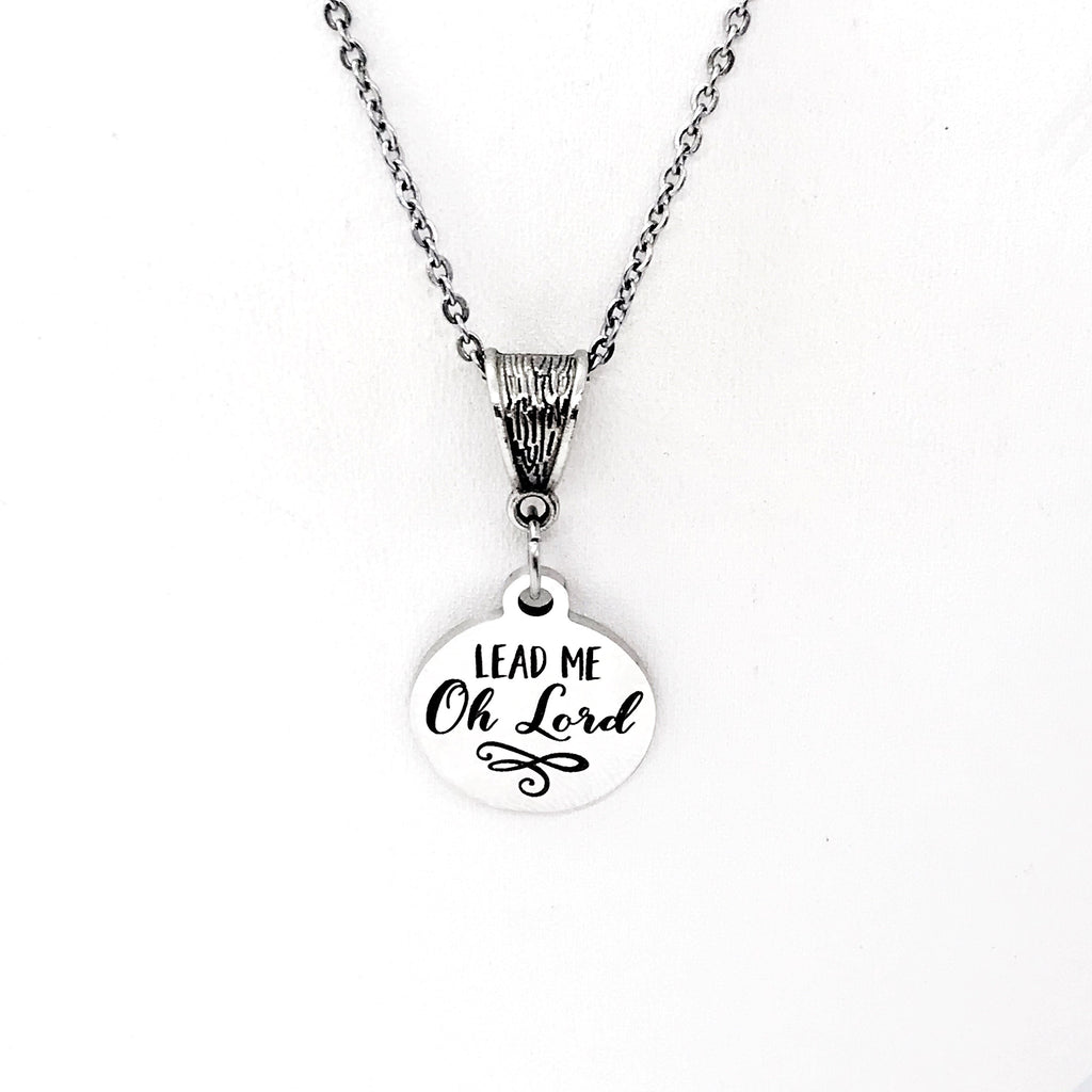 Lead Me, O Lord Stainless Steel Necklace & Pendant