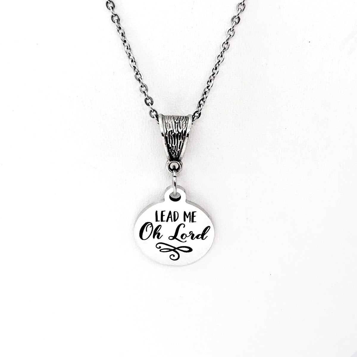 Lead Me, O Lord Stainless Steel Necklace & Pendant
