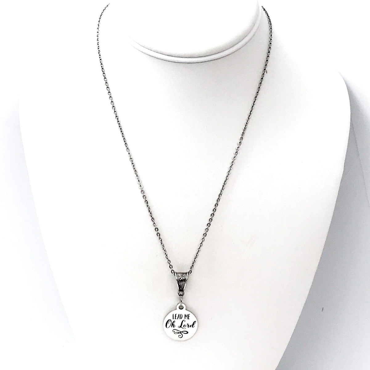 Lead Me, O Lord Stainless Steel Necklace & Pendant