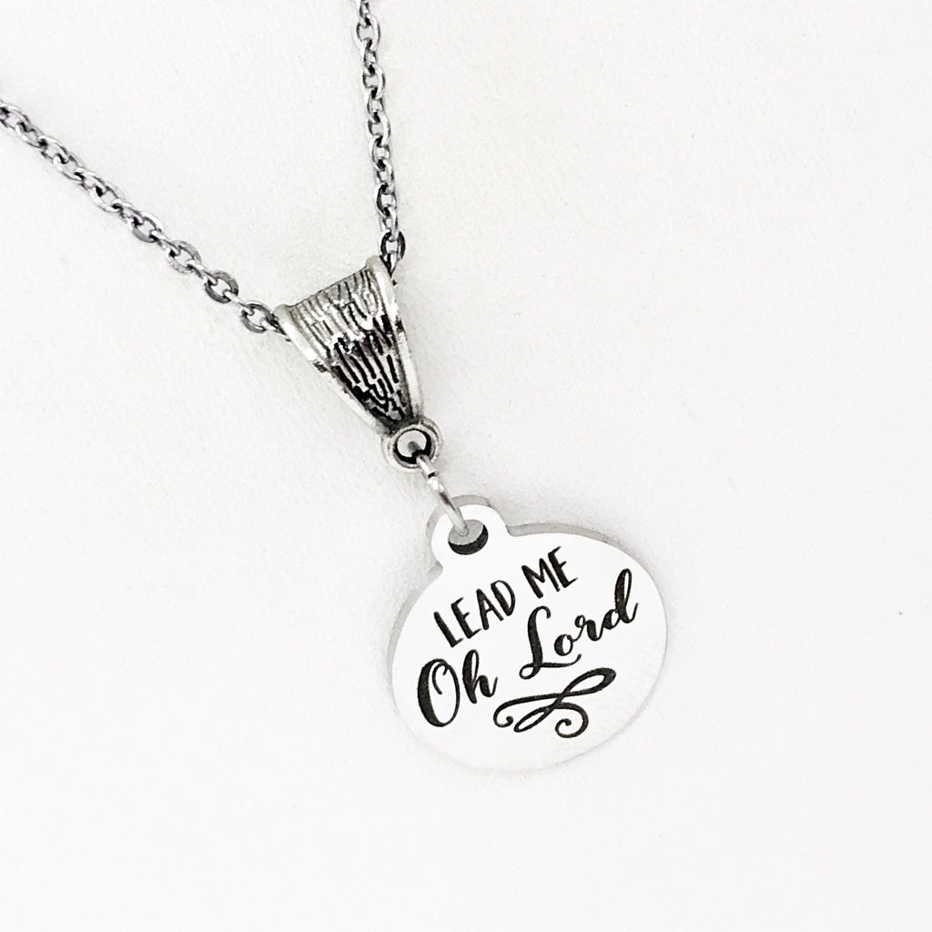 Lead Me, O Lord Stainless Steel Necklace & Pendant
