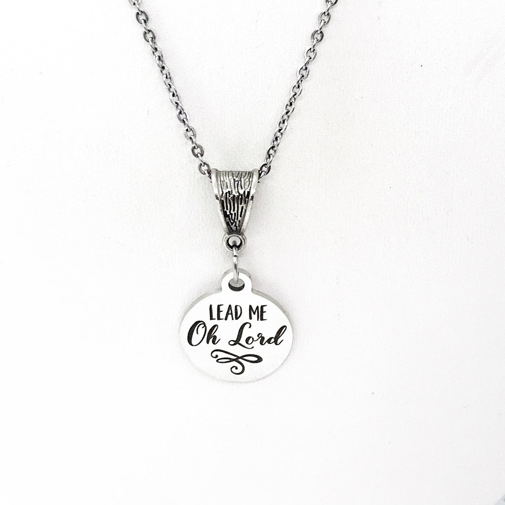 Lead Me, O Lord Stainless Steel Necklace & Pendant
