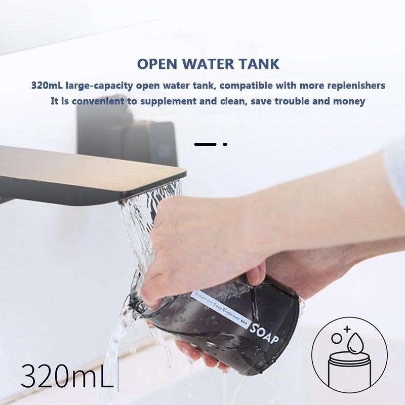 Rechargeable Foaming Soap Dispenser with Temperature Display