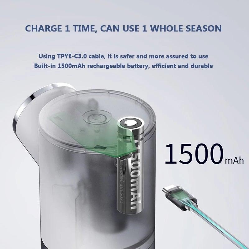 Rechargeable Foaming Soap Dispenser with Temperature Display