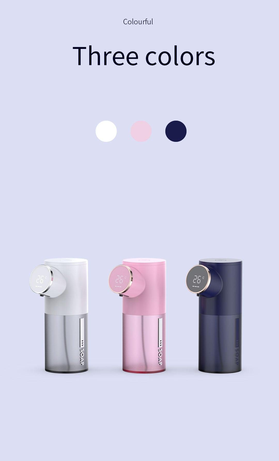 Rechargeable Foaming Soap Dispenser with Temperature Display
