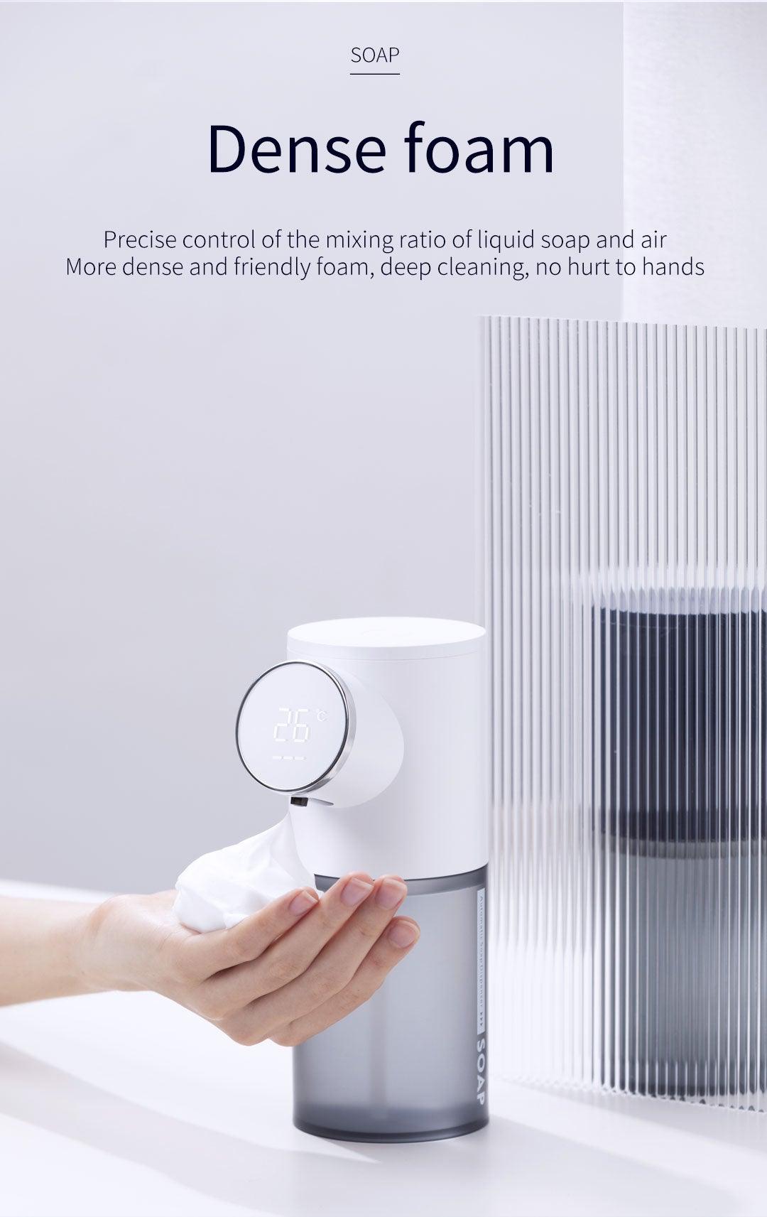 Rechargeable Foaming Soap Dispenser with Temperature Display