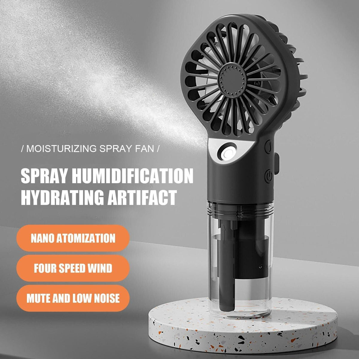 Rechargeable Handheld Misting Fan