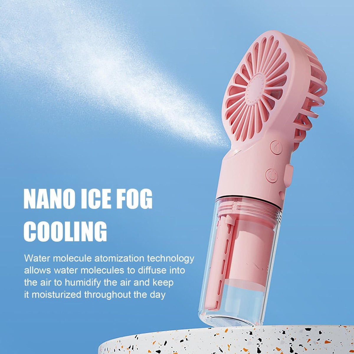Rechargeable Handheld Misting Fan