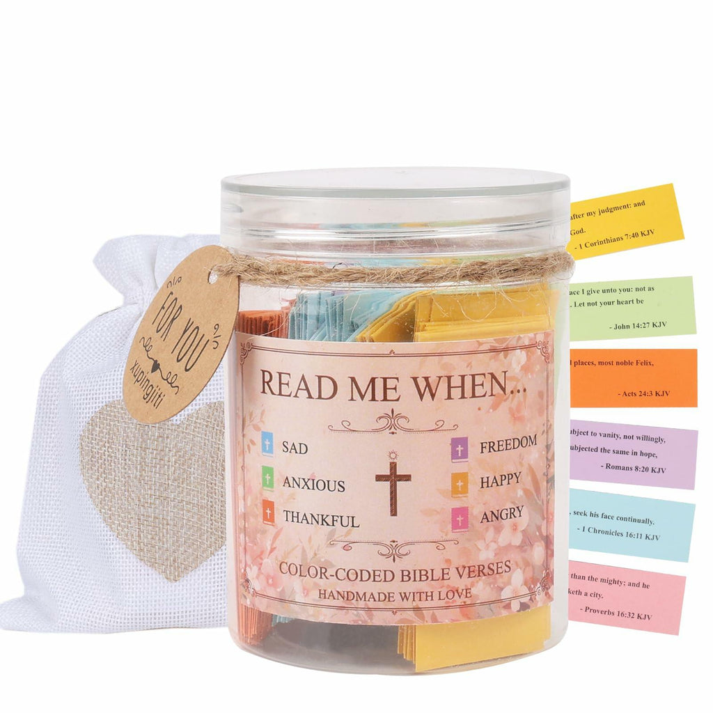 Handmade Bible Verse Jar Hope Prayer Scripture Christian Gift 96 KJV Verses