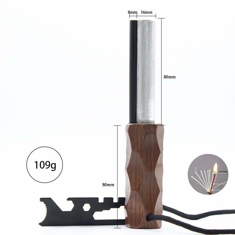 Emergency Fire Starter with Weatherproof Fat Rope