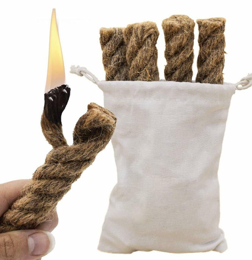 Emergency Fire Starter with Weatherproof Fat Rope