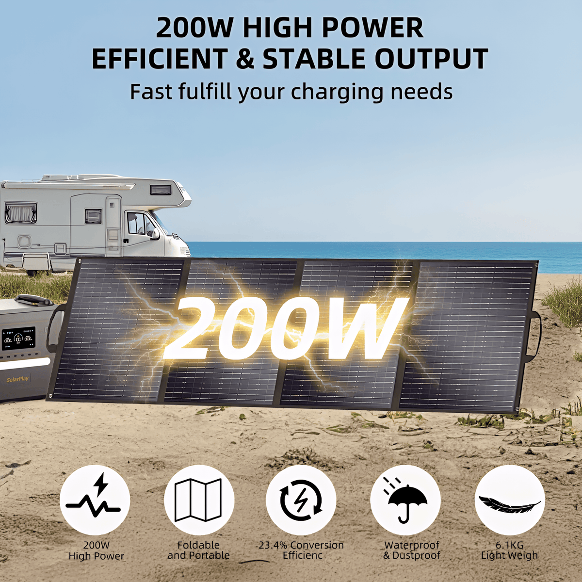 Foldable Solar Panels – 200W / 400W