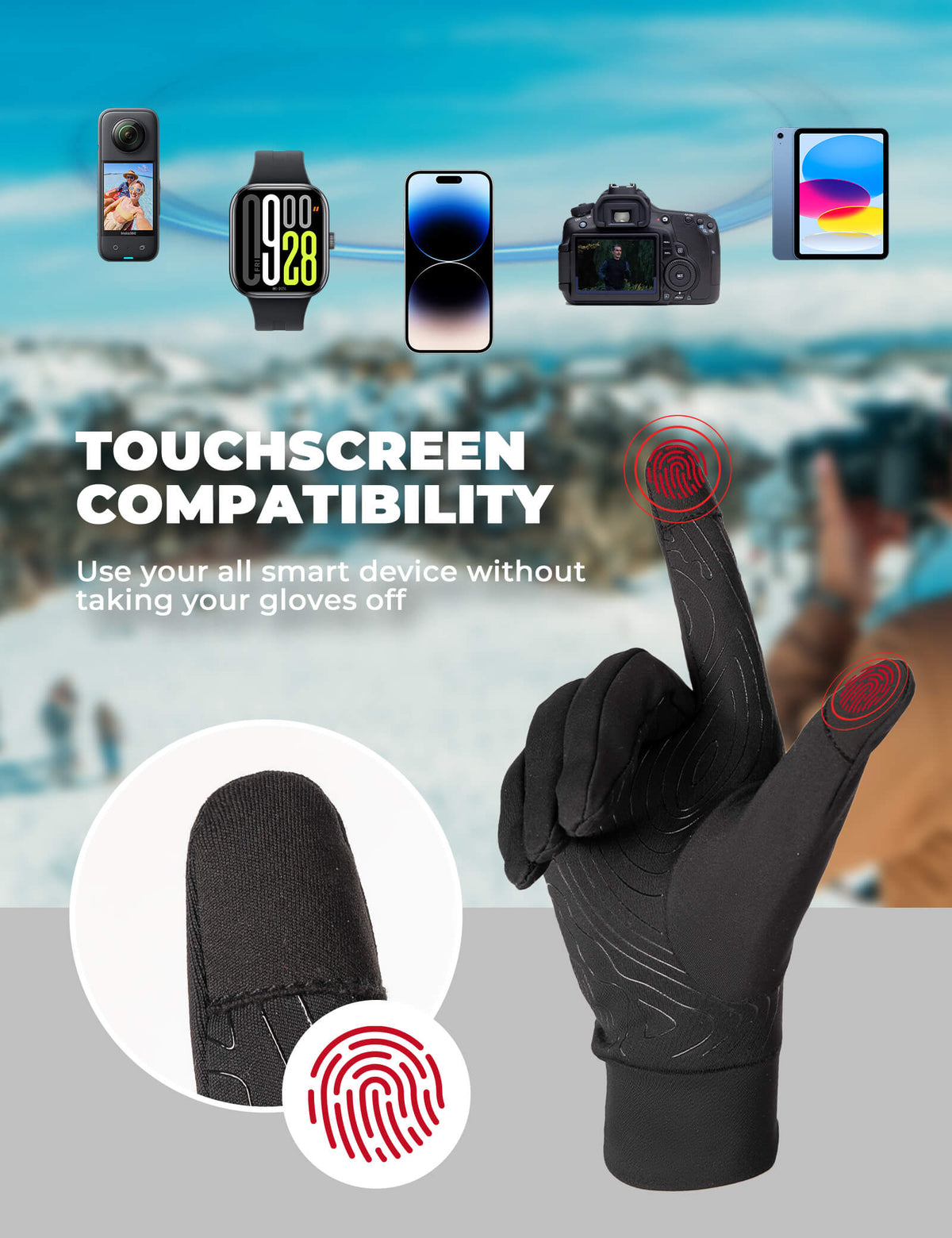 ROCKBROS Full-Finger Winter Cycling Gloves