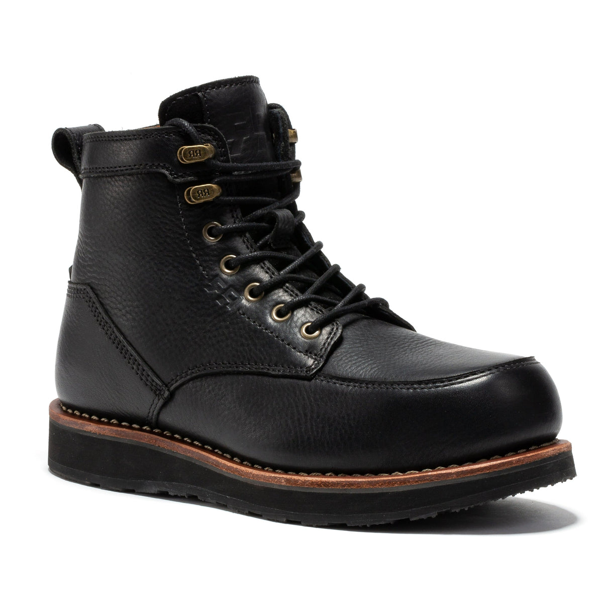 ROCKROOSTER Edgewood 6-in. Steel Toe Wedge Boots (SAP610BK)