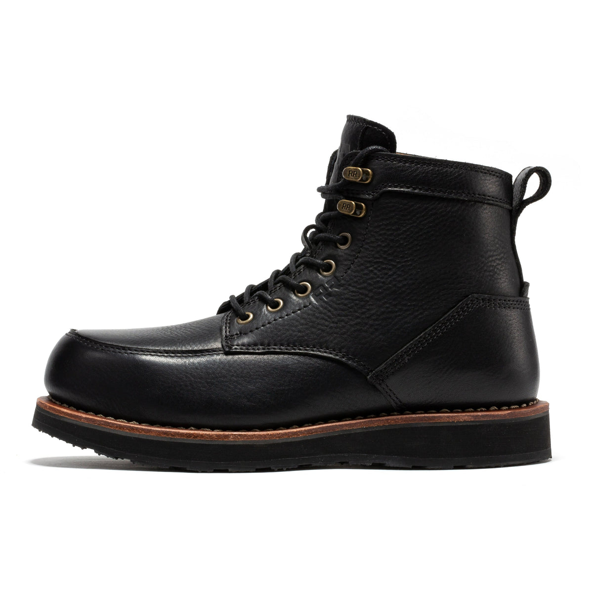 ROCKROOSTER Edgewood 6-in. Steel Toe Wedge Boots (SAP610BK)