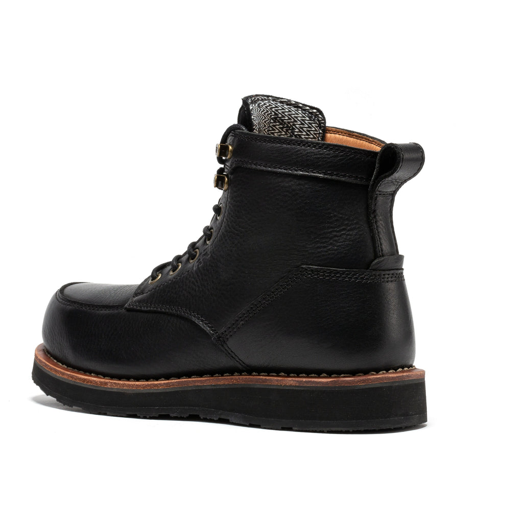 ROCKROOSTER Edgewood 6-in. Steel Toe Wedge Boots (SAP610BK)