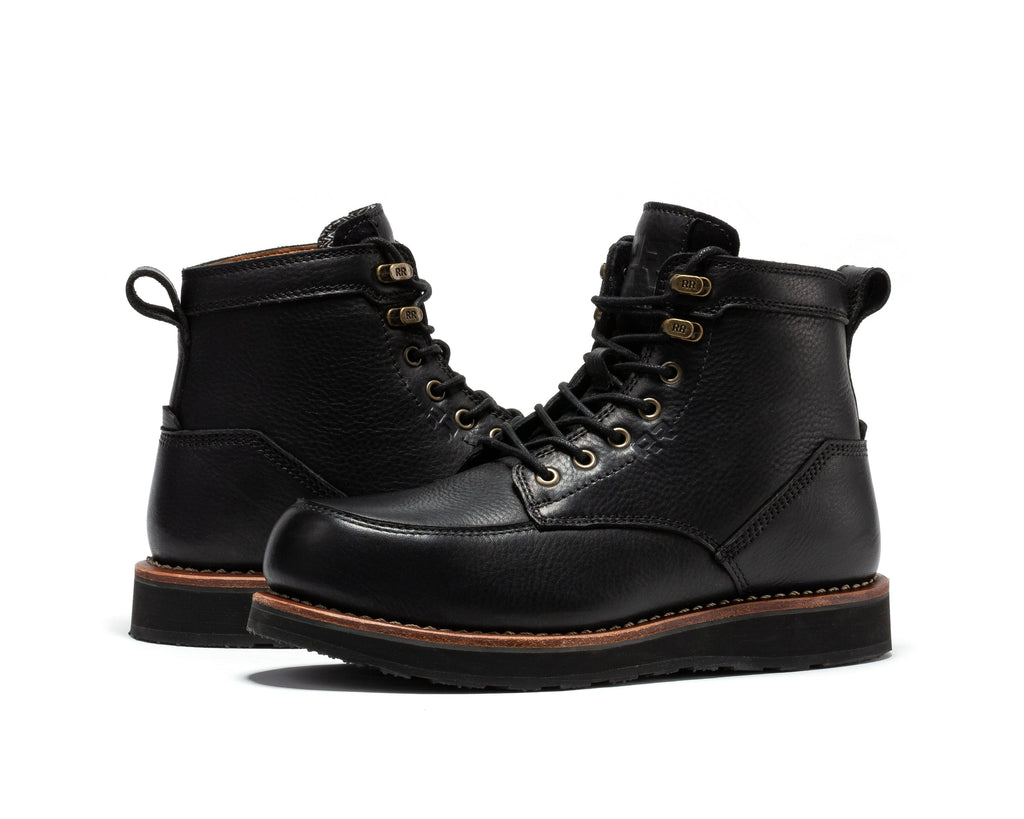 ROCKROOSTER Edgewood 6-in. Steel Toe Wedge Boots (SAP610BK)