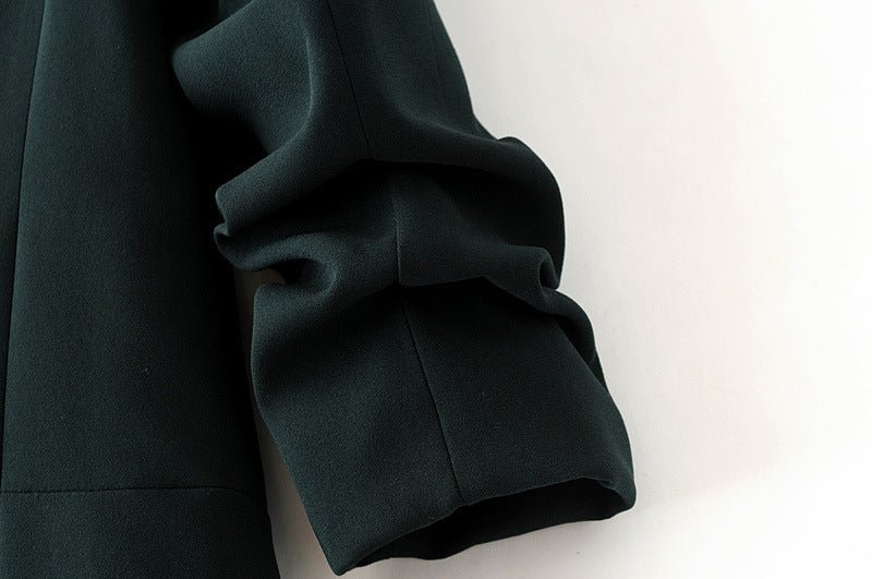 Women's Ruched Three-Quarter Sleeve Blazer — MS241