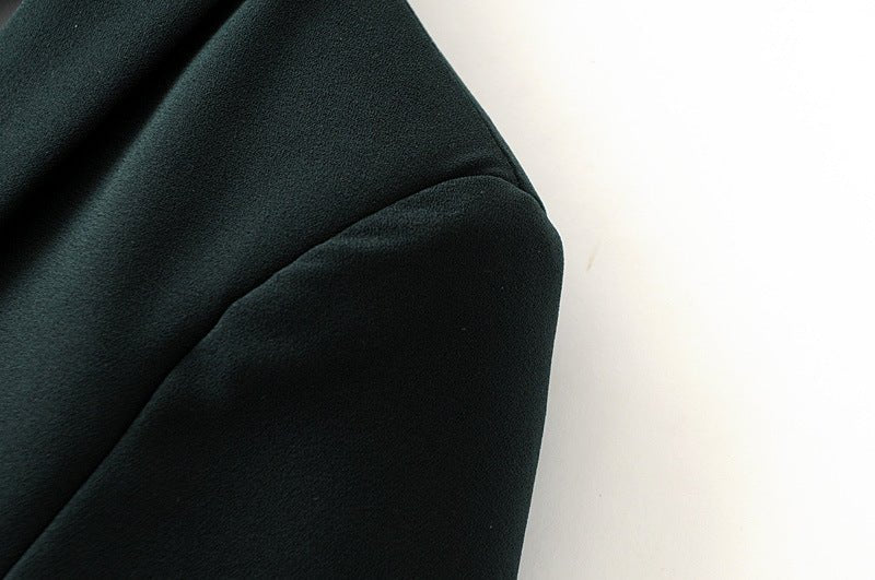 Women's Ruched Three-Quarter Sleeve Blazer — MS241