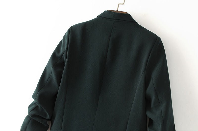 Women's Ruched Three-Quarter Sleeve Blazer — MS241